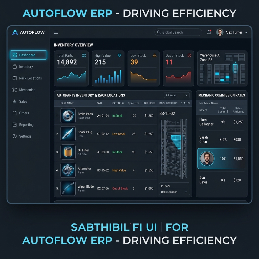 মোটরপার্টস ইআরপি (Motorparts ERP) Mockup